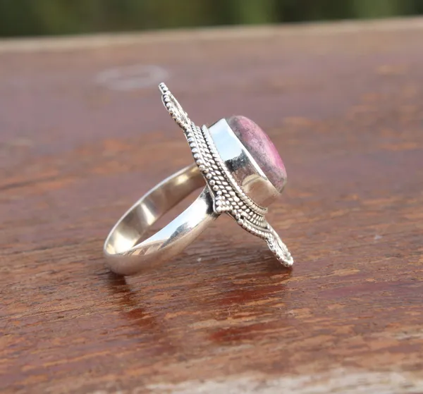 Silver_&_Pink_&_Green_Sterling_Silver_925_Premium_&_Elegant_Boho_Ring_For_Girls_&_Women