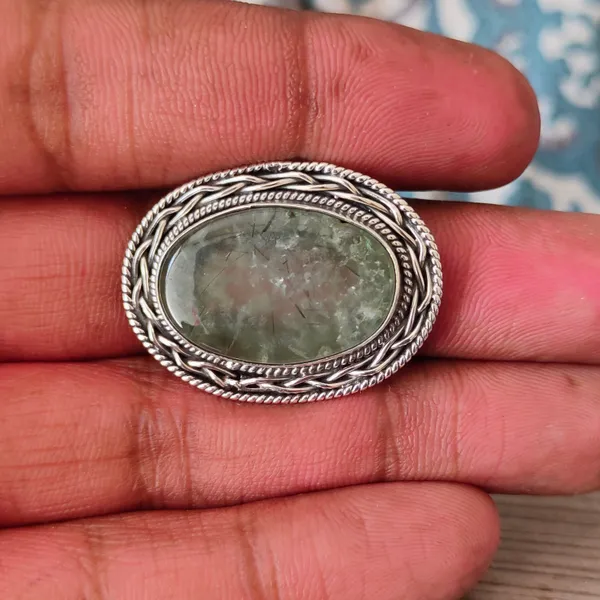 Silver_&_Green_Sterling_Silver_925_Premium_&_Elegant_Boho_Ring_For_Girls_&_Women