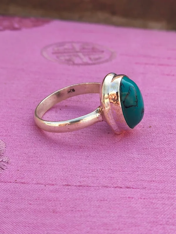 Silver_&_Green_Sterling_Silver_925_Premium_&_Elegant_Boho_Ring_For_Girls_&_Women