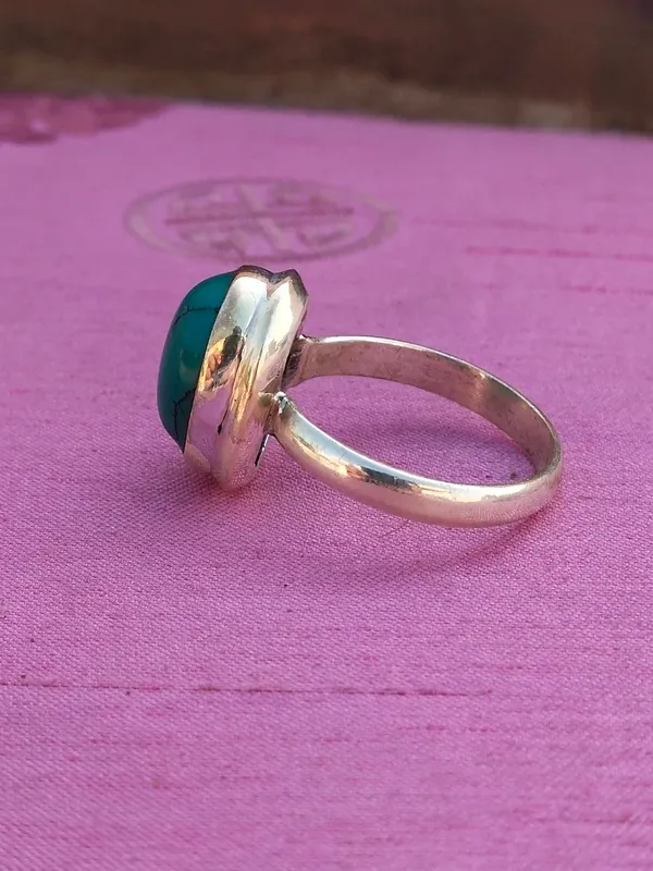 Silver_&_Green_Sterling_Silver_925_Premium_&_Elegant_Boho_Ring_For_Girls_&_Women