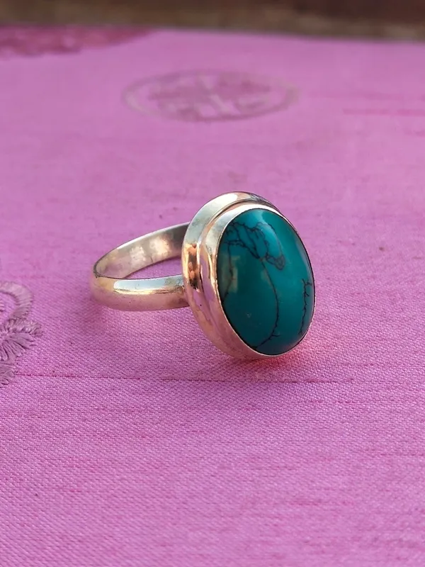 Silver_&_Green_Sterling_Silver_925_Premium_&_Elegant_Boho_Ring_For_Girls_&_Women