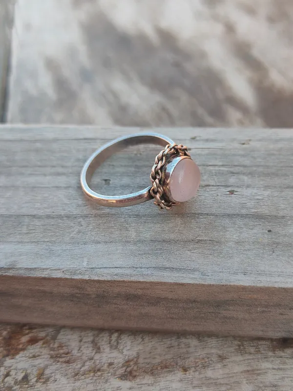 Silver_&_Pink_Sterling_Silver_925_Premium_&_Elegant_Boho_Ring_For_Girls_&_Women