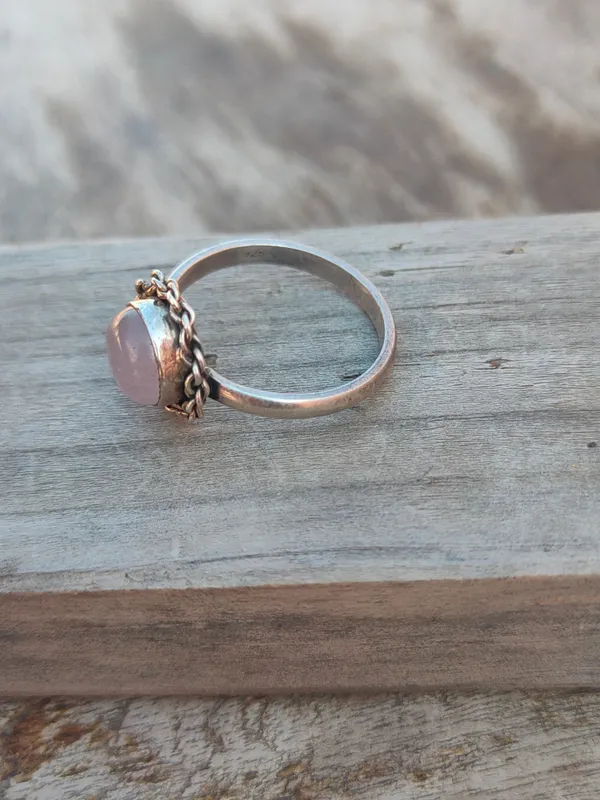Silver_&_Pink_Sterling_Silver_925_Premium_&_Elegant_Boho_Ring_For_Girls_&_Women