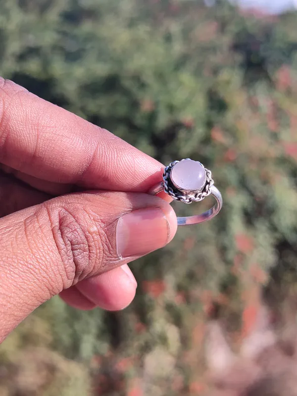 Silver_&_Pink_Sterling_Silver_925_Premium_&_Elegant_Boho_Ring_For_Girls_&_Women