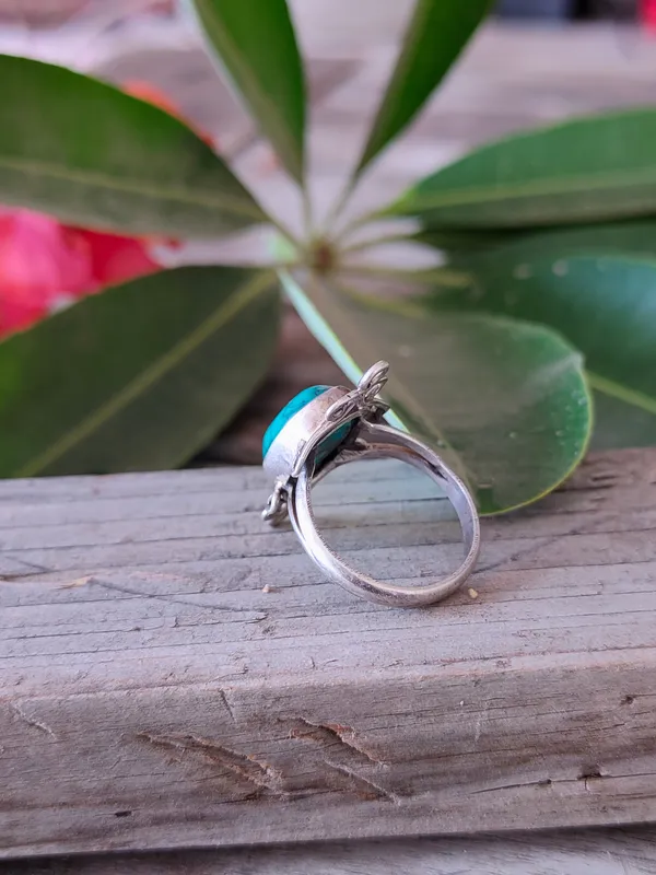 Silver_&_Green_Sterling_Silver_925_Premium_&_Elegant_Boho_Ring_For_Girls_&_Women