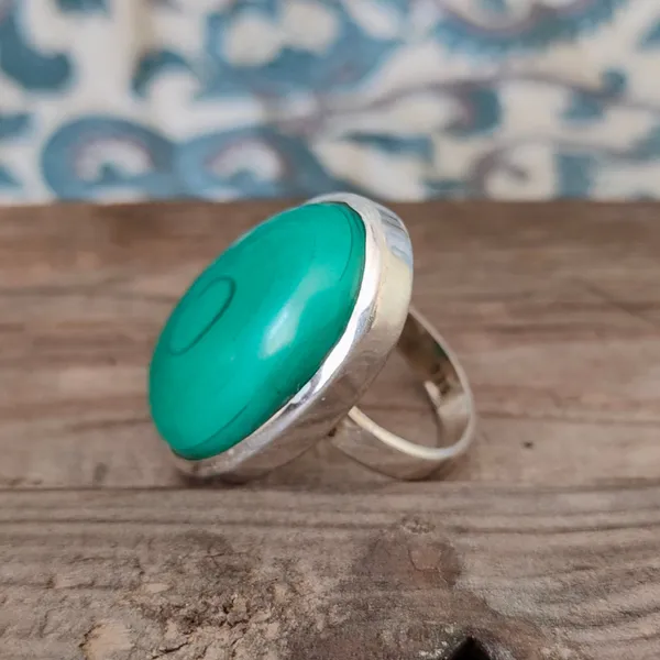 Silver_&_Green_Sterling_Silver_925_Premium_&_Elegant_Boho_Ring_For_Girls_&_Women