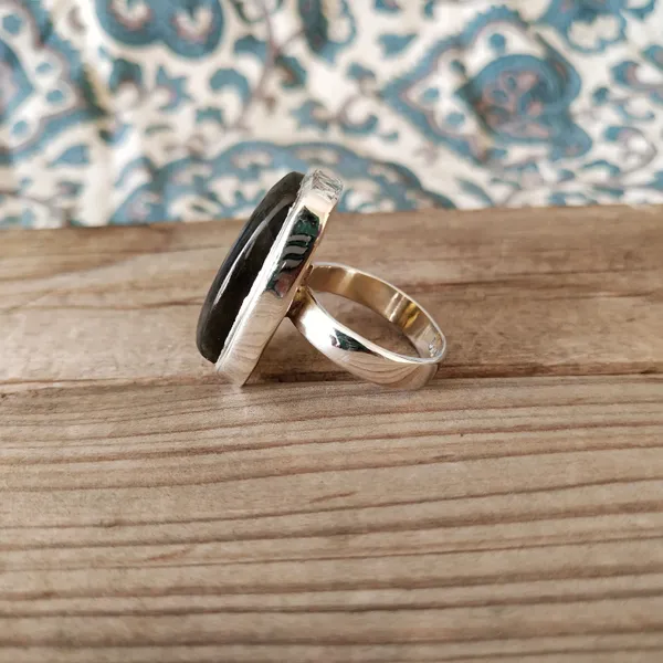 Silver_&_Grey_Sterling_Silver_925_Premium_&_Elegant_Boho_Ring_For_Girls_&_Women