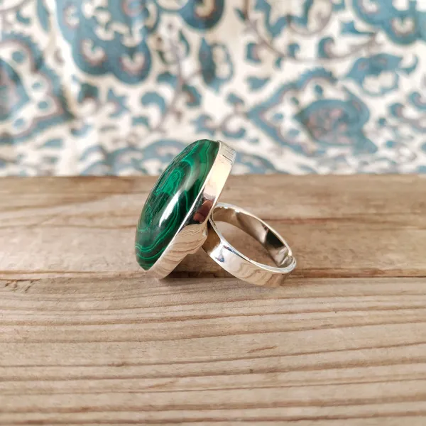 Silver_&_Green_Sterling_Silver_925_Premium_&_Elegant_Boho_Ring_For_Girls_&_Women