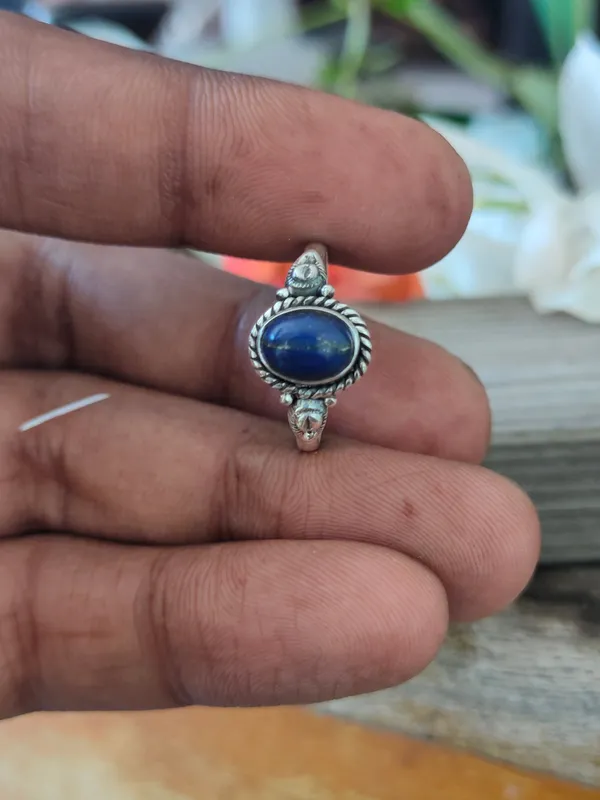 Silver_&_Blue_Sterling_Silver_925_Premium_&_Elegant_Boho_Ring_For_Girls_&_Women