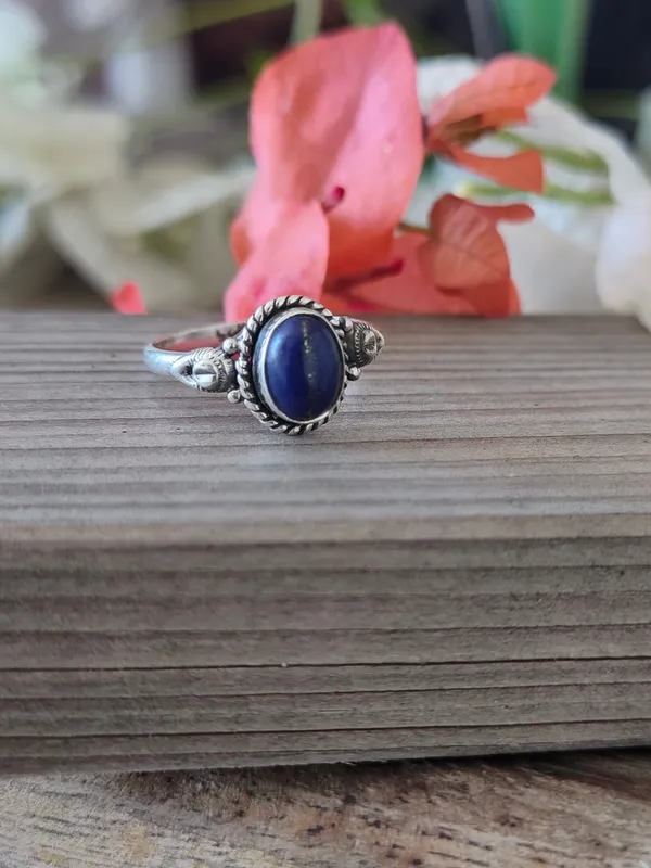 Silver_&_Blue_Sterling_Silver_925_Premium_&_Elegant_Boho_Ring_For_Girls_&_Women