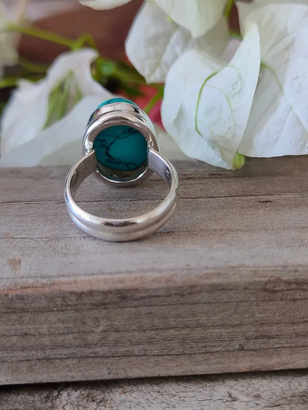 Silver_&_Green_Sterling_Silver_925_Premium_&_Elegant_Boho_Ring_For_Girls_&_Women