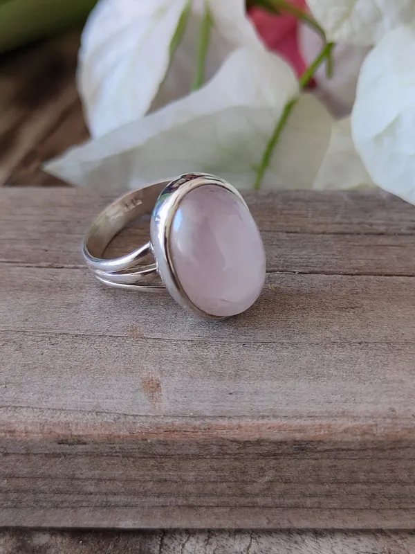 Silver_&_Pink_Sterling_Silver_925_Premium_&_Elegant_Boho_Ring_For_Girls_&_Women