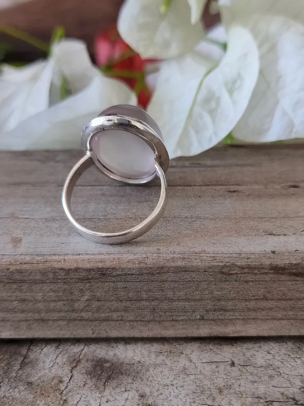 Silver_&_Pink_Sterling_Silver_925_Premium_&_Elegant_Boho_Ring_For_Girls_&_Women