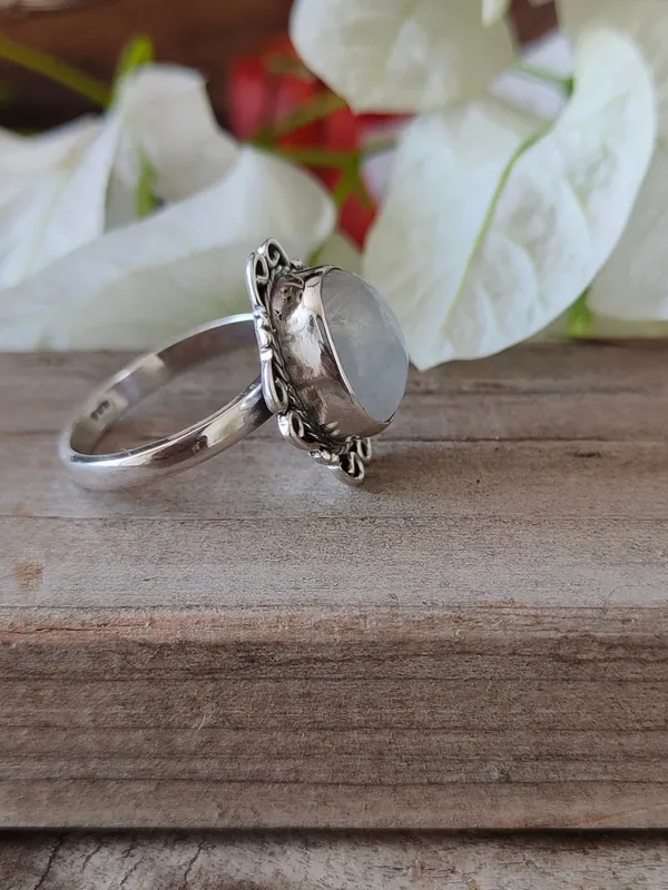 Silver_&_White_With_Blue_Sterling_Silver_925_Premium_&_Elegant_Boho_Ring_For_Girls_&_Women