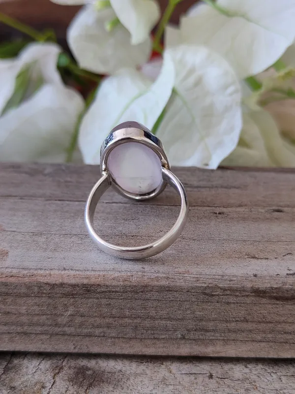 Silver_&_Pink_Sterling_Silver_925_Premium_&_Elegant_Boho_Ring_For_Girls_&_Women