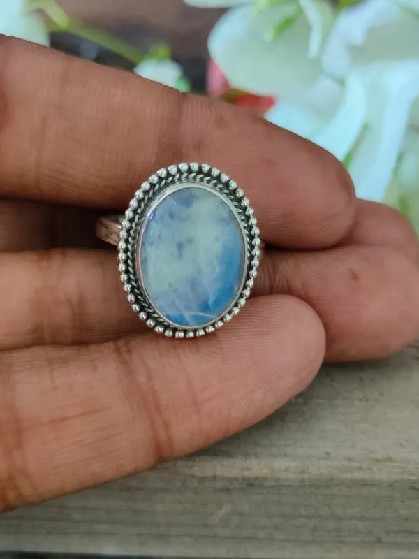 Silver_&_White_With_Blue_Sterling_Silver_925_Premium_&_Elegant_Boho_Ring_For_Girls_&_Women
