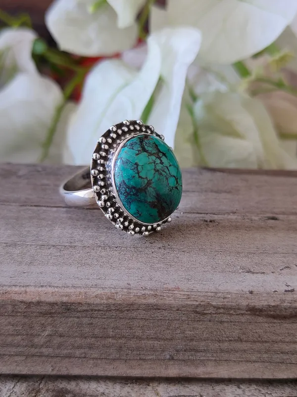 Silver_&_Green_Sterling_Silver_925_Premium_&_Elegant_Boho_Ring_For_Girls_&_Women