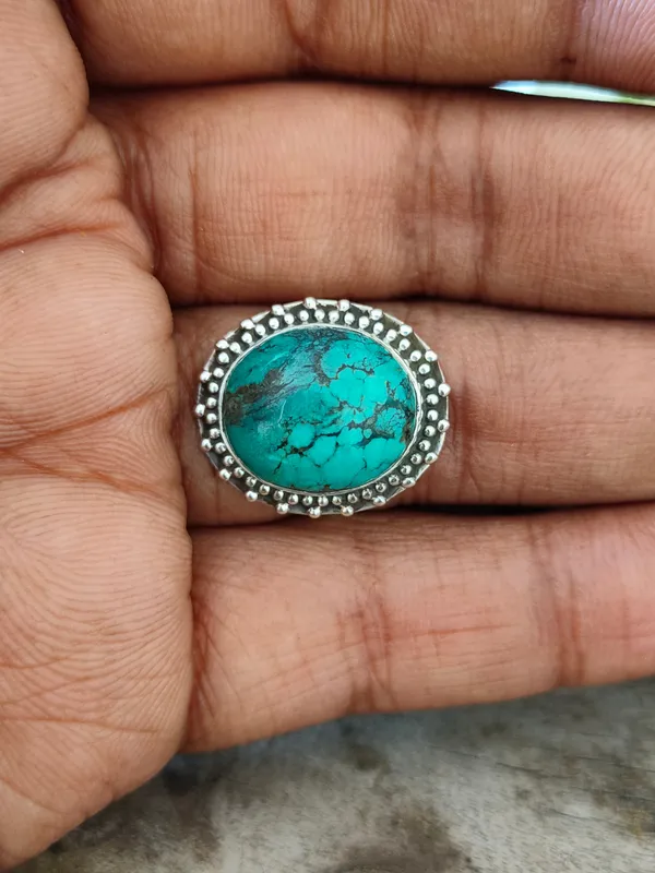 Silver_&_Green_Sterling_Silver_925_Premium_&_Elegant_Boho_Ring_For_Girls_&_Women