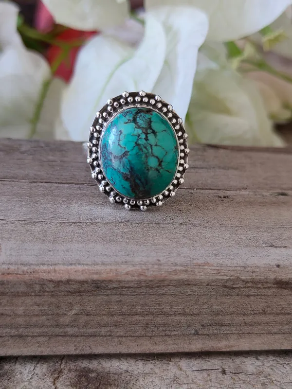 Silver_&_Green_Sterling_Silver_925_Premium_&_Elegant_Boho_Ring_For_Girls_&_Women