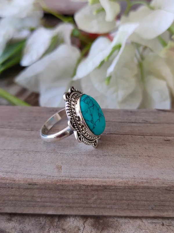 Silver_&_Green_Sterling_Silver_925_Premium_&_Elegant_Boho_Ring_For_Girls_&_Women