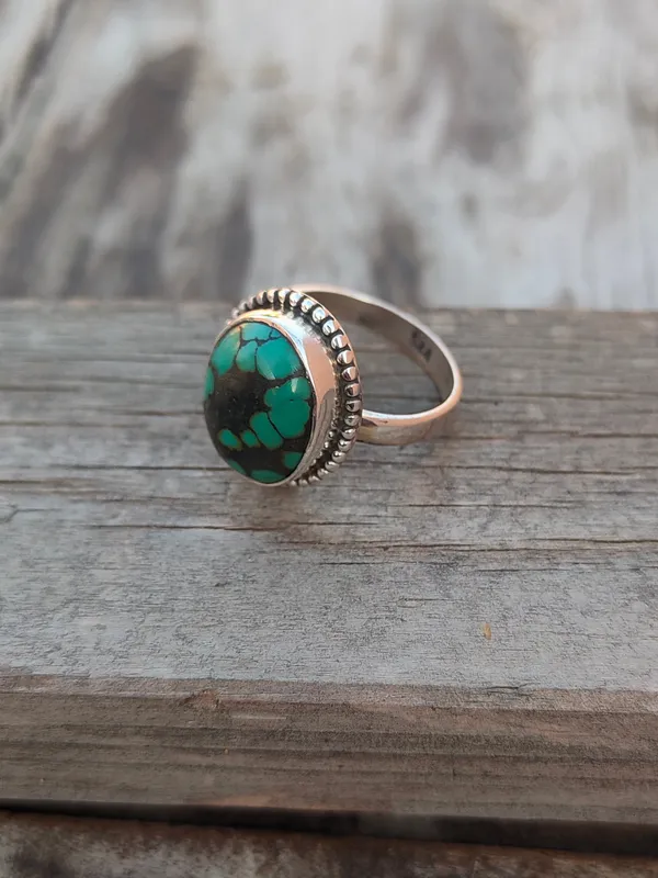 Silver_&_Green_Sterling_Silver_925_Premium_&_Elegant_Boho_Ring_For_Girls_&_Women