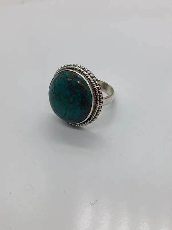 Silver_&_Green_Sterling_Silver_925_Premium_&_Elegant_Boho_Ring_For_Girls_&_Women