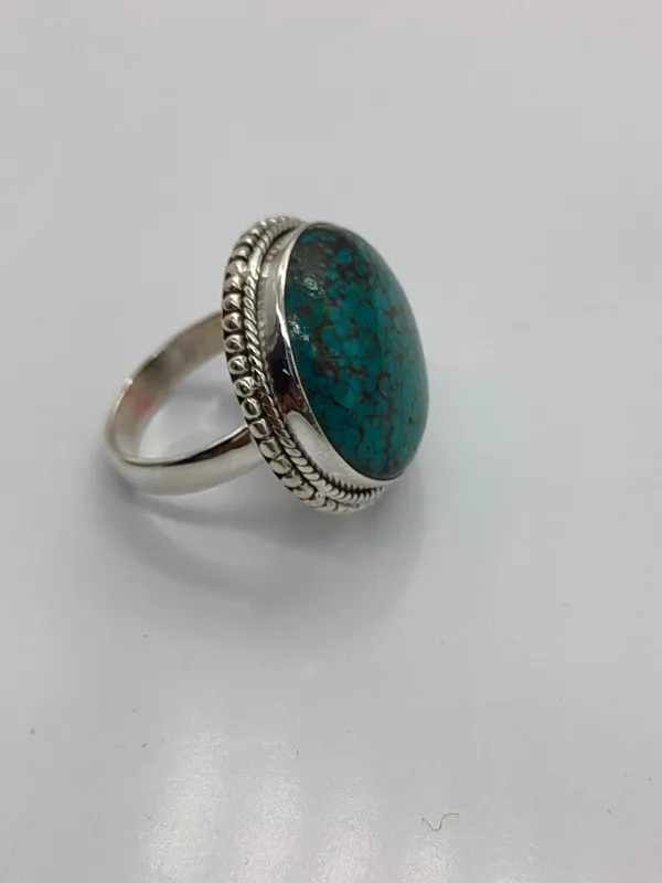 Silver_&_Green_Sterling_Silver_925_Premium_&_Elegant_Boho_Ring_For_Girls_&_Women