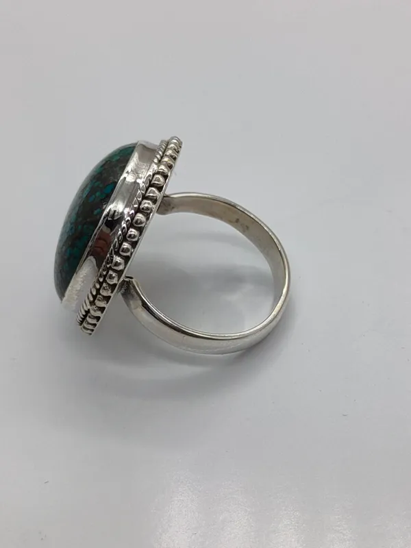 Silver_&_Green_Sterling_Silver_925_Premium_&_Elegant_Boho_Ring_For_Girls_&_Women