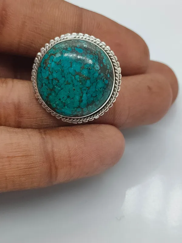 Silver_&_Green_Sterling_Silver_925_Premium_&_Elegant_Boho_Ring_For_Girls_&_Women