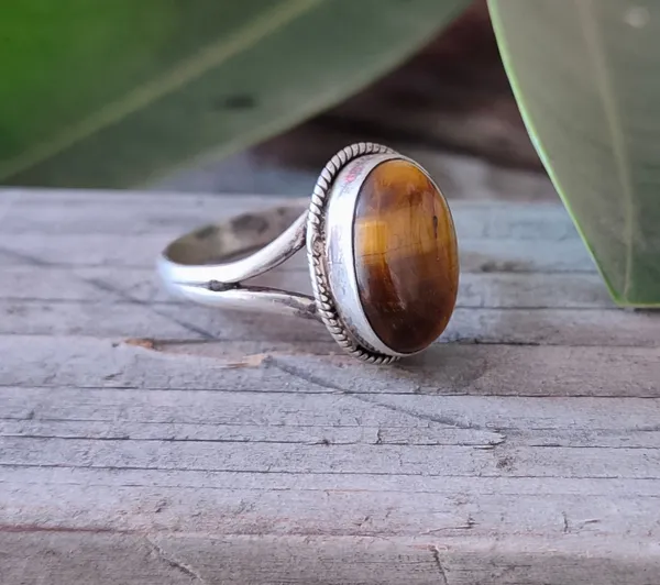 Silver_&_Brown_Sterling_Silver_925_Premium_&_Elegant_Boho_Ring_For_Girls_&_Women