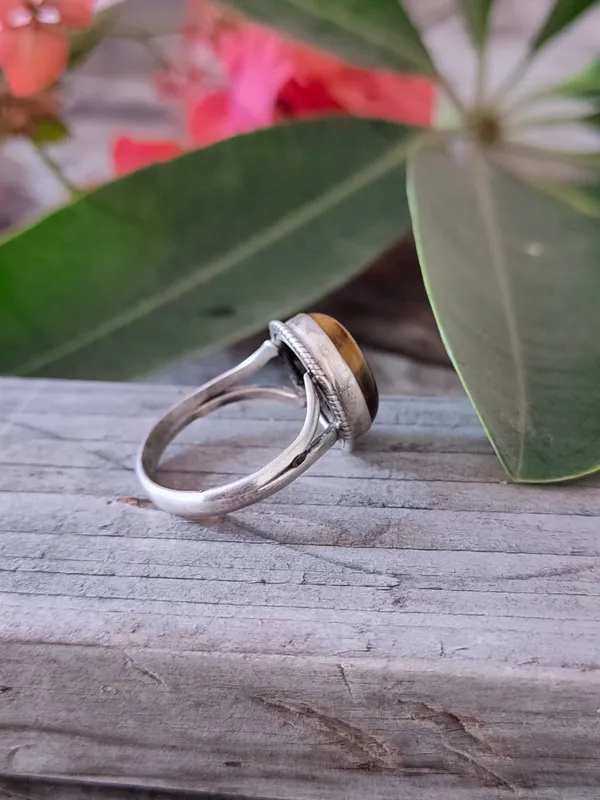Silver_&_Brown_Sterling_Silver_925_Premium_&_Elegant_Boho_Ring_For_Girls_&_Women
