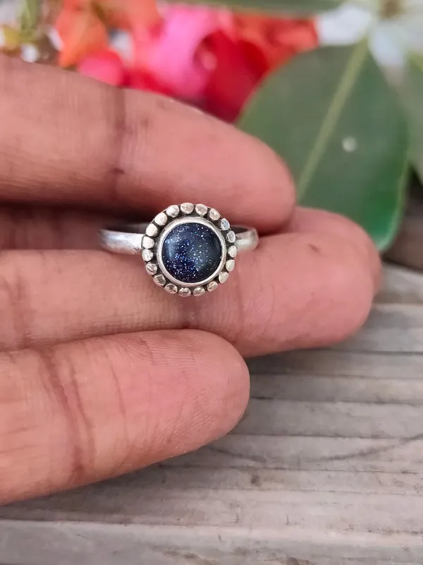 Silver_&_Blue_Sterling_Silver_925_Premium_&_Elegant_Boho_Ring_For_Girls_&_Women