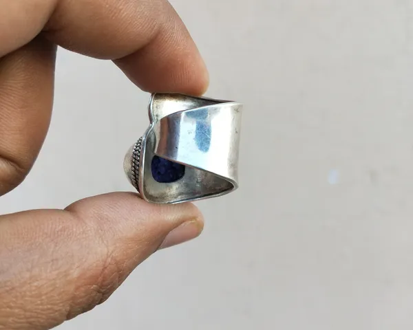 Silver_&_Violet_Grey_Sterling_Silver_925_Premium_&_Elegant_Boho_Ring_For_Girls_&_Women