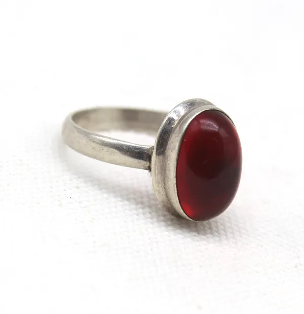 Silver_&_Red_Sterling_Silver_925_Premium_&_Elegant_Handmade_Ring_For_Girls_&_Women