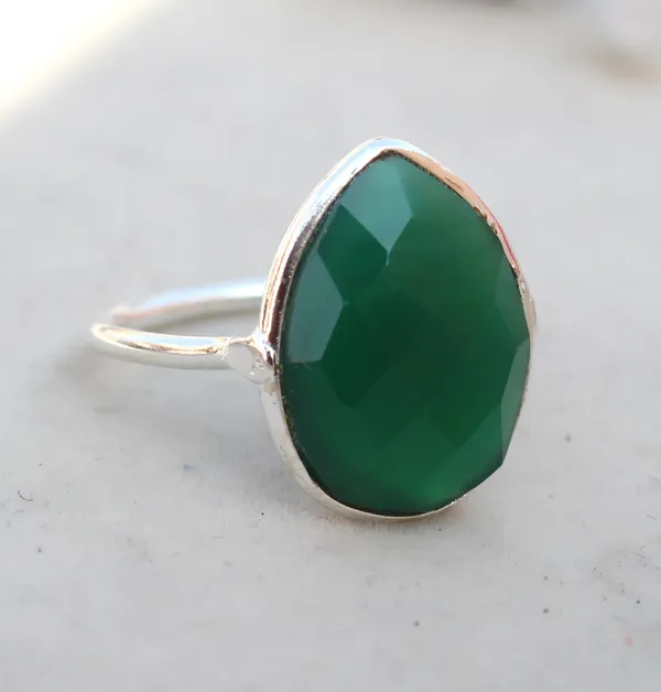 Silver_&_Green_Sterling_Silver_925_Premium_&_Elegant_Handmade_Ring_For_Girls_&_Women