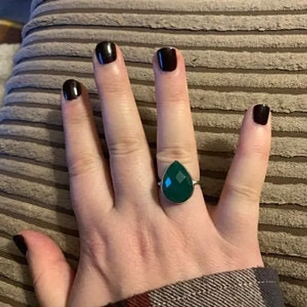Silver_&_Green_Sterling_Silver_925_Premium_&_Elegant_Handmade_Ring_For_Girls_&_Women