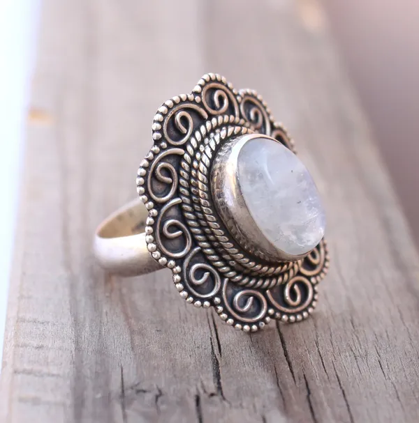 Silver_&_White_With_Blue_Sterling_Silver_925_Premium_&_Elegant_Boho_Ring_For_Girls_&_Women