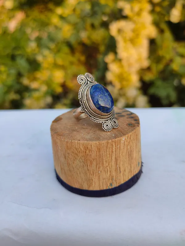 Silver_&_Blue_Sterling_Silver_925_Premium_&_Elegant_Boho_Ring_For_Girls_&_Women
