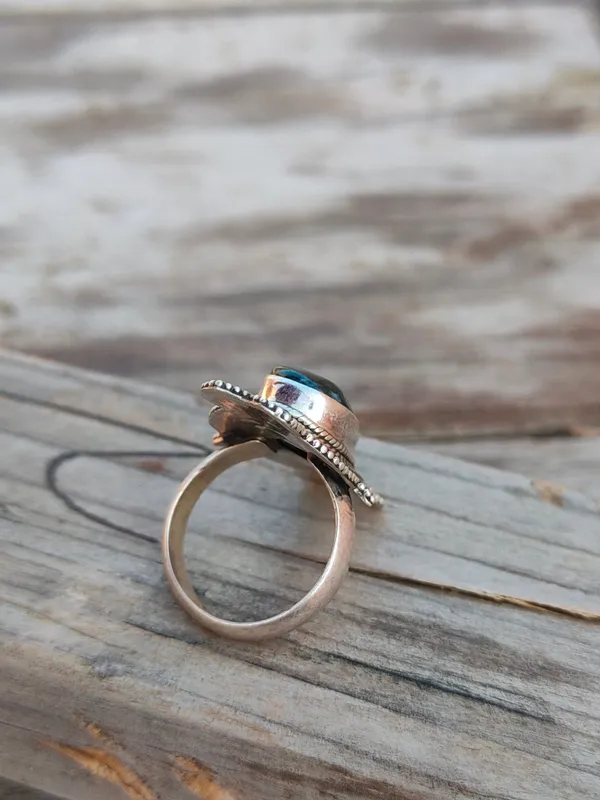 Silver_&_Green_Sterling_Silver_925_Premium_&_Elegant_Boho_Ring_For_Girls_&_Women