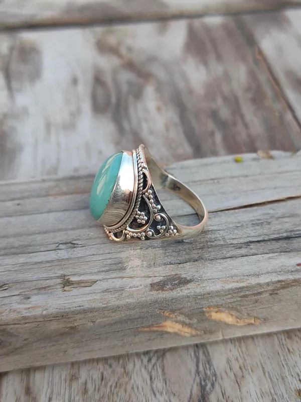 Silver_&_Blue_Sterling_Silver_925_Premium_&_Elegant_Boho_Ring_For_Girls_&_Women