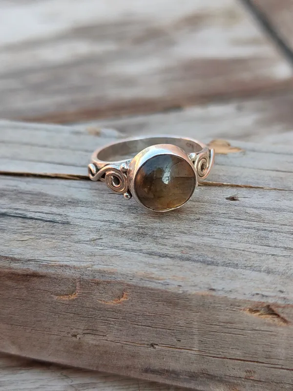Silver_&_Brown_Sterling_Silver_925_Premium_&_Elegant_Boho_Ring_For_Girls_&_Women