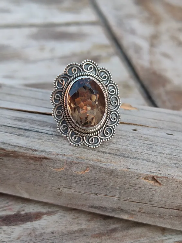 Silver_&_Brown_Sterling_Silver_925_Premium_&_Elegant_Boho_Ring_For_Girls_&_Women