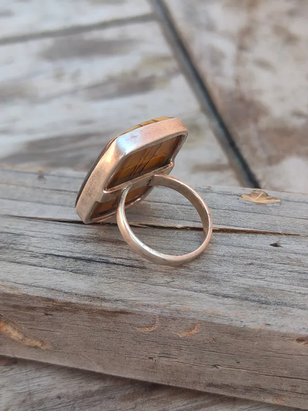 Silver_&_Brown_Sterling_Silver_925_Premium_&_Elegant_Boho_Ring_For_Girls_&_Women