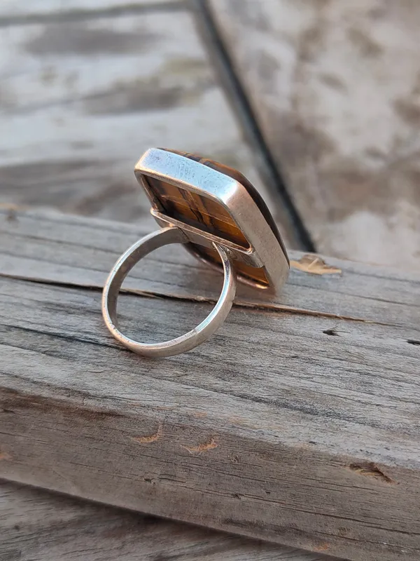 Silver_&_Brown_Sterling_Silver_925_Premium_&_Elegant_Boho_Ring_For_Girls_&_Women