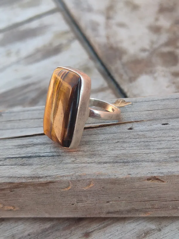 Silver_&_Brown_Sterling_Silver_925_Premium_&_Elegant_Boho_Ring_For_Girls_&_Women