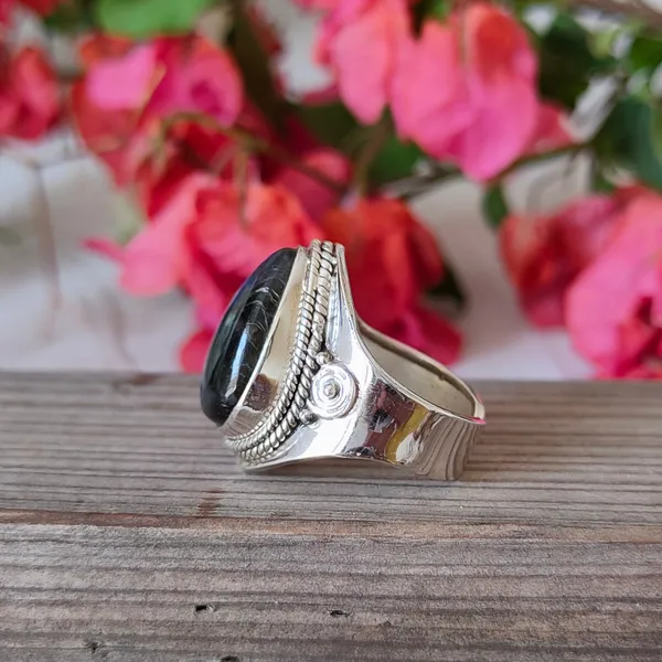 Silver_&_Blue_Sterling_Silver_925_Premium_&_Elegant_Boho_Ring_For_Girls_&_Women