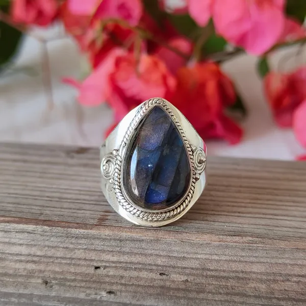 Silver_&_Blue_Sterling_Silver_925_Premium_&_Elegant_Boho_Ring_For_Girls_&_Women