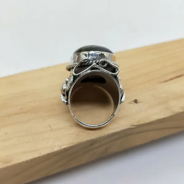 Silver_&_Grey_&_Blue_Sterling_Silver_925_Premium_&_Elegant_Boho_Ring_For_Girls_&_Women