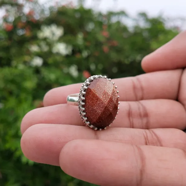 Silver_&_Brown_Sterling_Silver_925_Premium_&_Elegant_Boho_Ring_For_Girls_&_Women