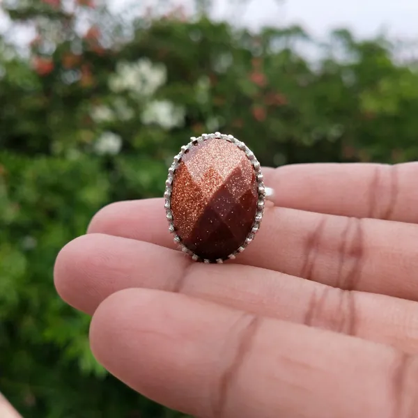 Silver_&_Brown_Sterling_Silver_925_Premium_&_Elegant_Boho_Ring_For_Girls_&_Women